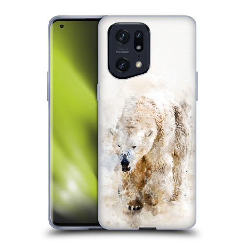 Simone Gatterwe Animals 2 Abstract Polar Bear Soft Gel Case for OPPO Find X5 Pro