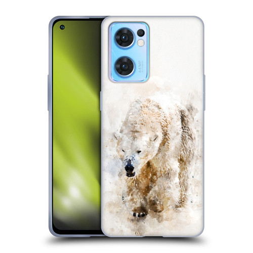 Simone Gatterwe Animals 2 Abstract Polar Bear Soft Gel Case for OPPO Reno7 5G / Find X5 Lite