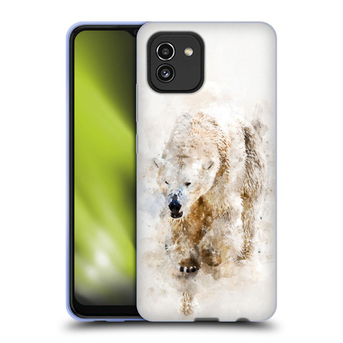 Simone Gatterwe Animals 2 Abstract Polar Bear Soft Gel Case for Samsung Galaxy A03 (2021)