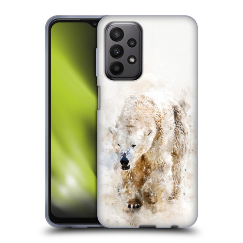 Simone Gatterwe Animals 2 Abstract Polar Bear Soft Gel Case for Samsung Galaxy A23 / 5G (2022)