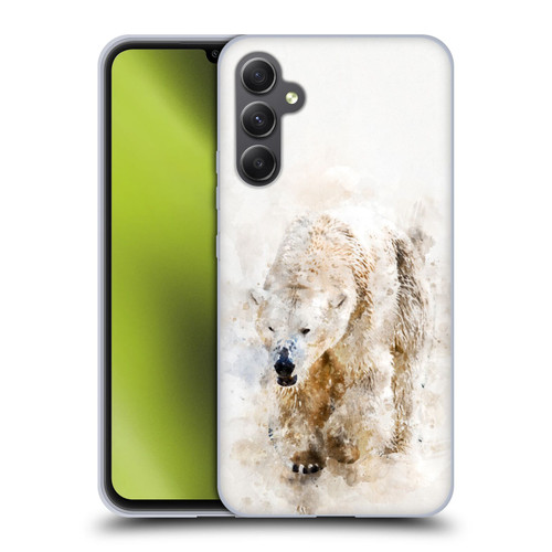 Simone Gatterwe Animals 2 Abstract Polar Bear Soft Gel Case for Samsung Galaxy A34 5G