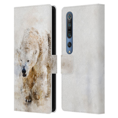 Simone Gatterwe Animals 2 Abstract Polar Bear Leather Book Wallet Case Cover For Xiaomi Mi 10 5G / Mi 10 Pro 5G