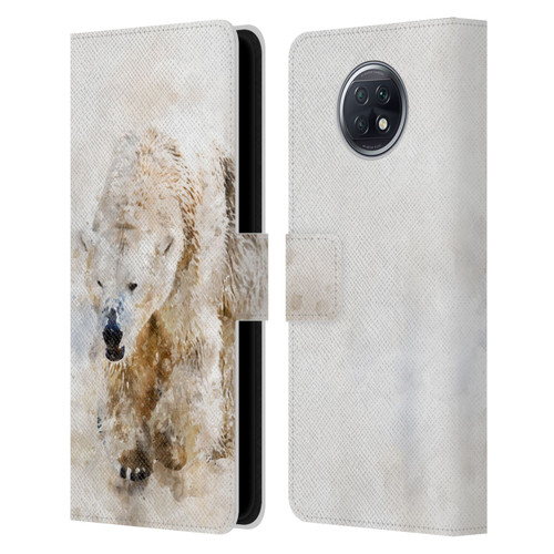 Simone Gatterwe Animals 2 Abstract Polar Bear Leather Book Wallet Case Cover For Xiaomi Redmi Note 9T 5G