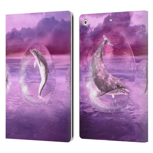 Simone Gatterwe Dolphins Dream Of Dolphins Leather Book Wallet Case Cover For Apple iPad 10.2 2019/2020/2021