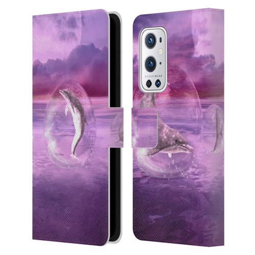 Simone Gatterwe Dolphins Dream Of Dolphins Leather Book Wallet Case Cover For OnePlus 9 Pro
