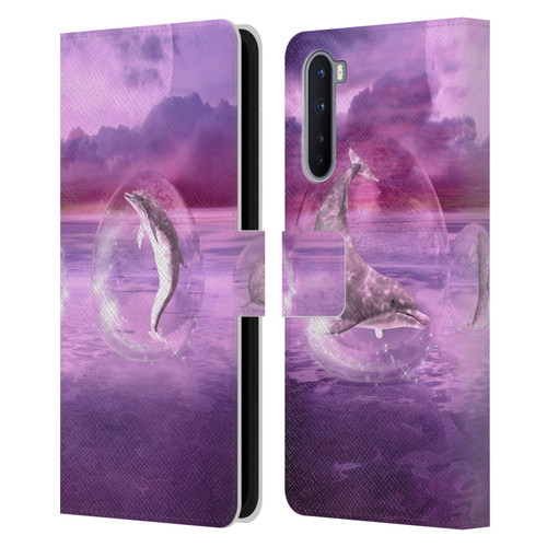 Simone Gatterwe Dolphins Dream Of Dolphins Leather Book Wallet Case Cover For OnePlus Nord 5G