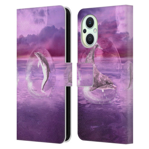 Simone Gatterwe Dolphins Dream Of Dolphins Leather Book Wallet Case Cover For OPPO Reno8 Lite