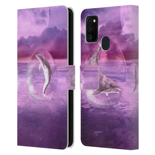 Simone Gatterwe Dolphins Dream Of Dolphins Leather Book Wallet Case Cover For Samsung Galaxy M30s (2019)/M21 (2020)