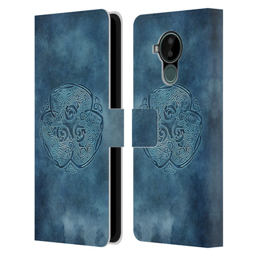 Brigid Ashwood Celtic Wisdom Knot Wolf Leather Book Wallet Case Cover For Nokia C30