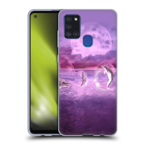Simone Gatterwe Dolphins Dream Of Dolphins Soft Gel Case for Samsung Galaxy A21s (2020)