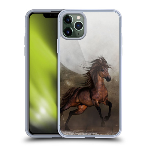 Simone Gatterwe Horses Brown Soft Gel Case for Apple iPhone 11 Pro Max