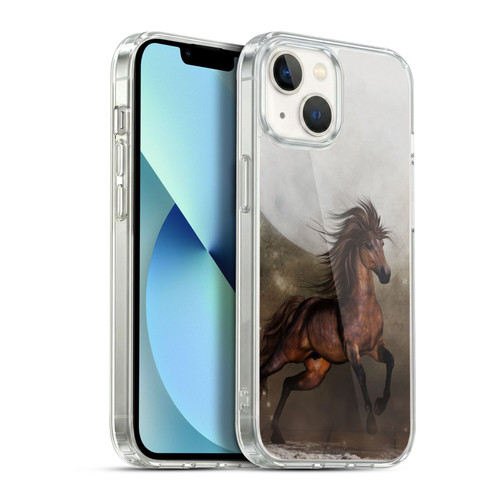 Simone Gatterwe Horses Brown Soft Gel Case for Apple iPhone 13
