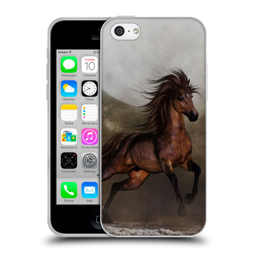 Simone Gatterwe Horses Brown Soft Gel Case for Apple iPhone 5c