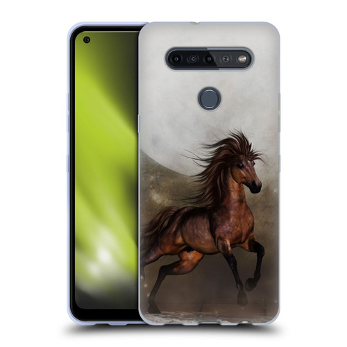 Simone Gatterwe Horses Brown Soft Gel Case for LG K51S