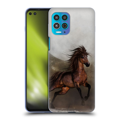 Simone Gatterwe Horses Brown Soft Gel Case for Motorola Moto G100