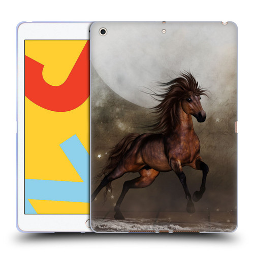 Simone Gatterwe Horses Brown Soft Gel Case for Apple iPad 10.2 2019/2020/2021