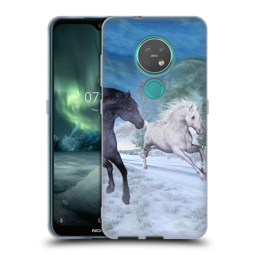 Simone Gatterwe Horses Freedom In The Snow Soft Gel Case for Nokia 6.2 / 7.2