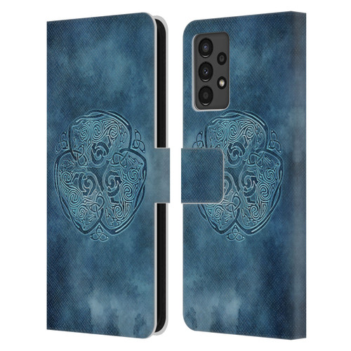 Brigid Ashwood Celtic Wisdom Knot Wolf Leather Book Wallet Case Cover For Samsung Galaxy A13 (2022)