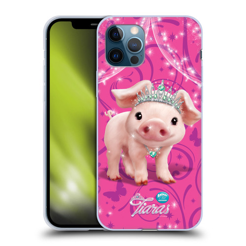 Animal Club International Pet Royalties Pig Soft Gel Case for Apple iPhone 12 / iPhone 12 Pro