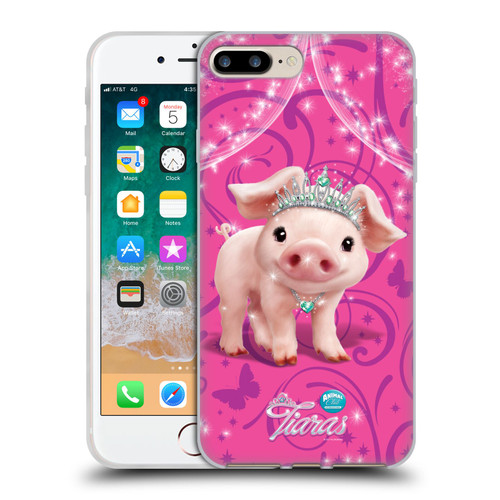 Animal Club International Pet Royalties Pig Soft Gel Case for Apple iPhone 7 Plus / iPhone 8 Plus
