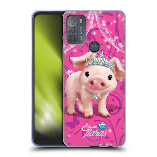 Animal Club International Pet Royalties Pig Soft Gel Case for Motorola Moto G50
