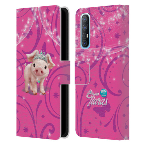 Animal Club International Pet Royalties Pig Leather Book Wallet Case Cover For OPPO Find X2 Neo 5G