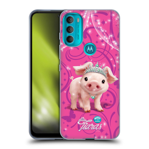 Animal Club International Pet Royalties Pig Soft Gel Case for Motorola Moto G71 5G