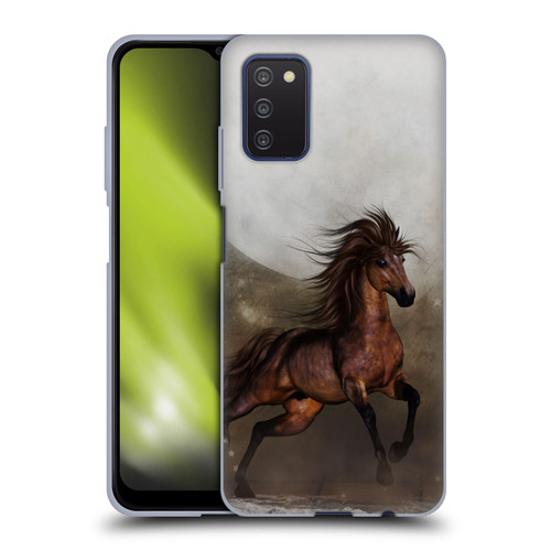 Simone Gatterwe Horses Brown Soft Gel Case for Samsung Galaxy A03s (2021)