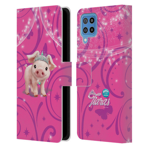 Animal Club International Pet Royalties Pig Leather Book Wallet Case Cover For Samsung Galaxy F22 (2021)