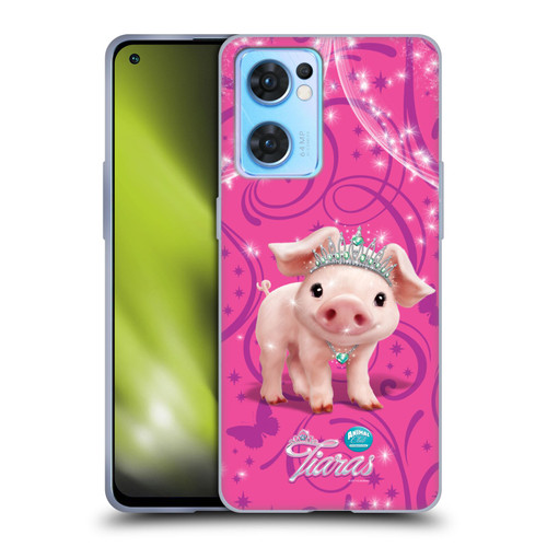 Animal Club International Pet Royalties Pig Soft Gel Case for OPPO Reno7 5G / Find X5 Lite