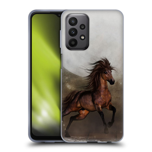 Simone Gatterwe Horses Brown Soft Gel Case for Samsung Galaxy A23 / 5G (2022)