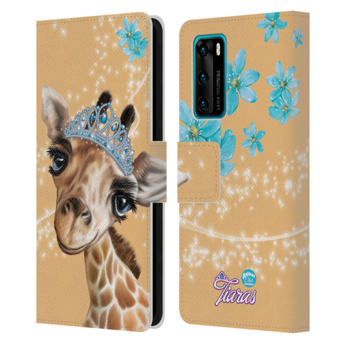 Animal Club International Royal Faces Giraffe Leather Book Wallet Case Cover For Huawei P40 5G