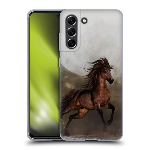 Simone Gatterwe Horses Brown Soft Gel Case for Samsung Galaxy S21 FE 5G