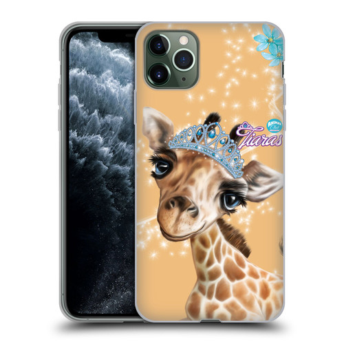 Animal Club International Royal Faces Giraffe Soft Gel Case for Apple iPhone 11 Pro Max