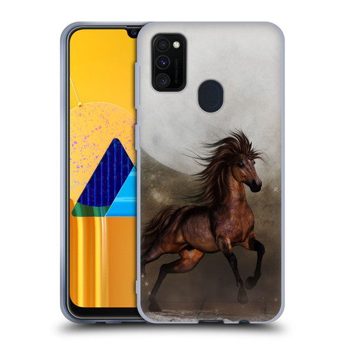 Simone Gatterwe Horses Brown Soft Gel Case for Samsung Galaxy M30s (2019)/M21 (2020)