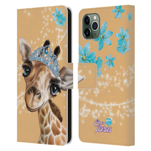 Animal Club International Royal Faces Giraffe Leather Book Wallet Case Cover For Apple iPhone 11 Pro Max