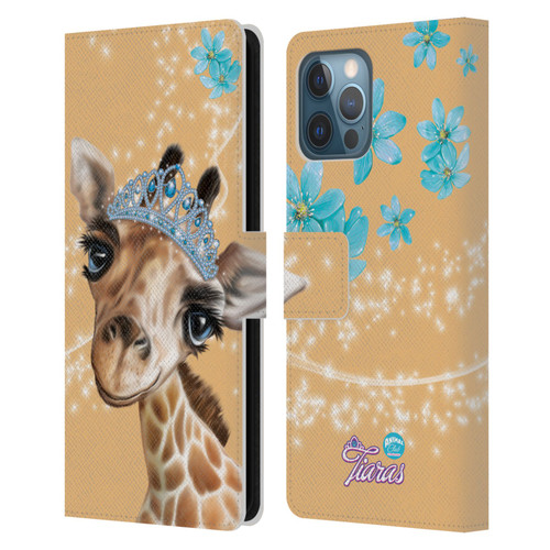 Animal Club International Royal Faces Giraffe Leather Book Wallet Case Cover For Apple iPhone 12 Pro Max
