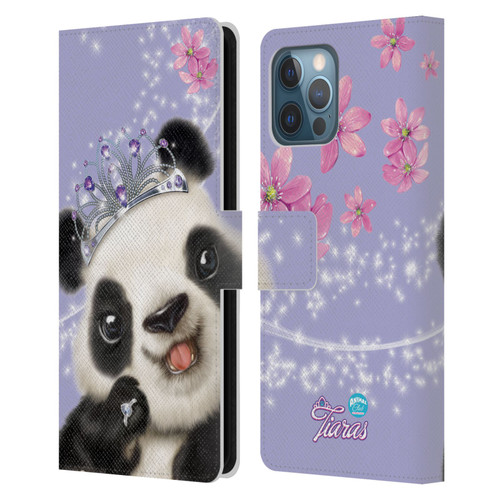 Animal Club International Royal Faces Panda Leather Book Wallet Case Cover For Apple iPhone 12 Pro Max