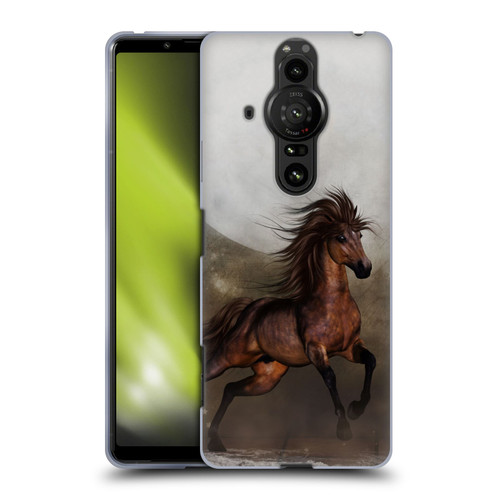 Simone Gatterwe Horses Brown Soft Gel Case for Sony Xperia Pro-I
