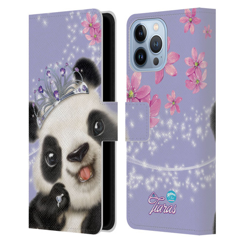 Animal Club International Royal Faces Panda Leather Book Wallet Case Cover For Apple iPhone 13 Pro Max