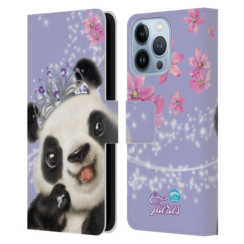 Animal Club International Royal Faces Panda Leather Book Wallet Case Cover For Apple iPhone 13 Pro