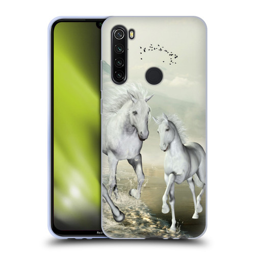 Simone Gatterwe Horses White On The Beach Soft Gel Case for Xiaomi Redmi Note 8T