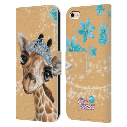 Animal Club International Royal Faces Giraffe Leather Book Wallet Case Cover For Apple iPhone 6 / iPhone 6s