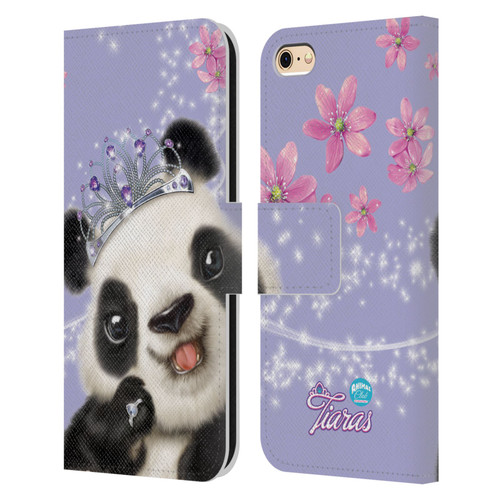 Animal Club International Royal Faces Panda Leather Book Wallet Case Cover For Apple iPhone 6 / iPhone 6s