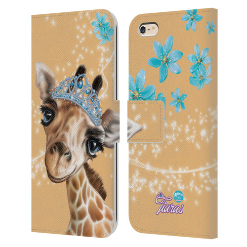 Animal Club International Royal Faces Giraffe Leather Book Wallet Case Cover For Apple iPhone 6 Plus / iPhone 6s Plus