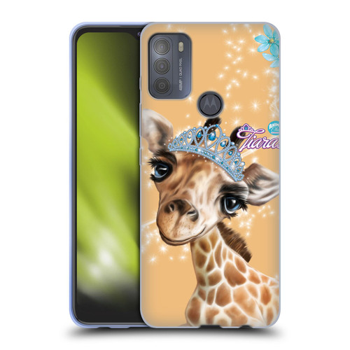 Animal Club International Royal Faces Giraffe Soft Gel Case for Motorola Moto G50