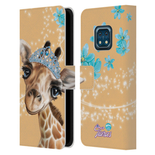 Animal Club International Royal Faces Giraffe Leather Book Wallet Case Cover For Nokia XR20