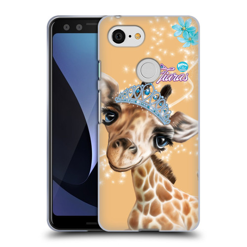 Animal Club International Royal Faces Giraffe Soft Gel Case for Google Pixel 3