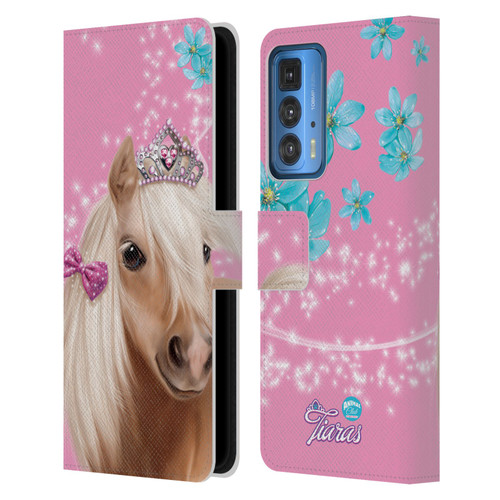 Animal Club International Royal Faces Horse Leather Book Wallet Case Cover For Motorola Edge 20 Pro