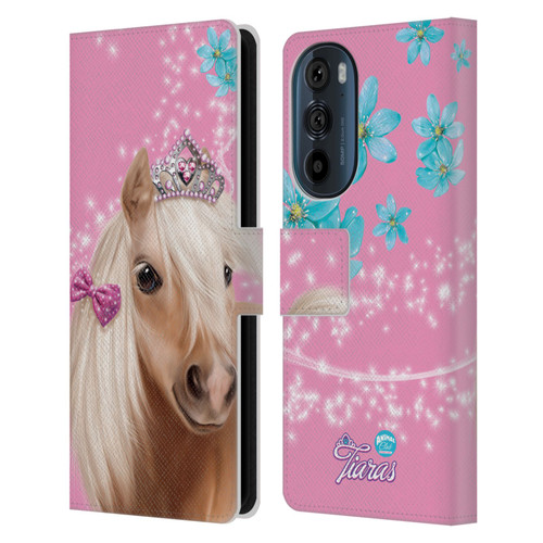 Animal Club International Royal Faces Horse Leather Book Wallet Case Cover For Motorola Edge 30